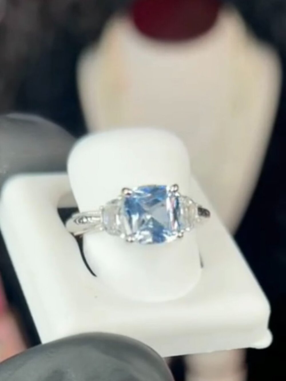 Elegant Three-Stone .925 Sterling Silver Ring | Size 6